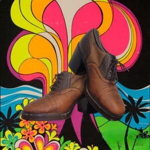 Vintage 70s Leather Platforms